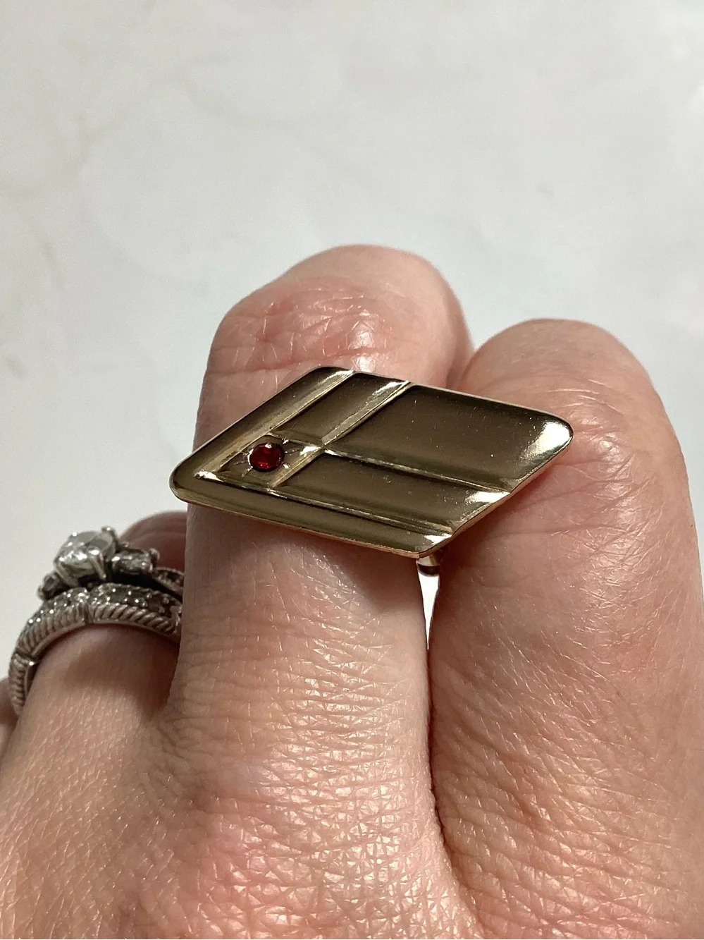 Art Deco Repro/1950s Atomic Chevron Vtg Cufflinks